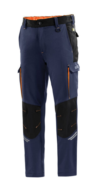 Pantalone Tech Trousers Sparco blu-arancio fluo