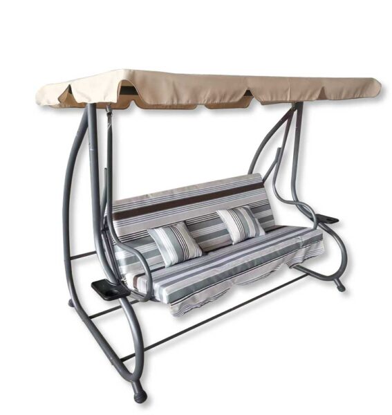 Dondolo 3 posti reclinabile Martynika tessuto oxford