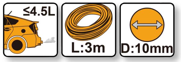 Cavo batteria cm.18x10 mt.3,0 ingco - immagine 2
