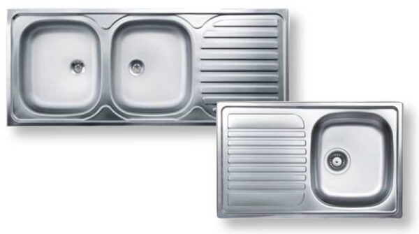 Lavello con gocciolatoio per cucine componibili