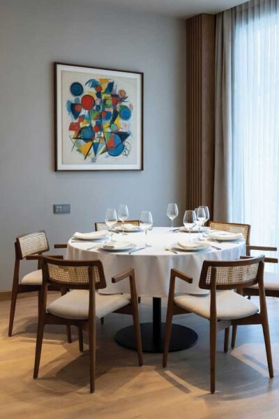 Tovagliato felpato h.140 0001/01 bianco liscio