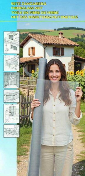 Rete per zanzariera in fibra di vetro
