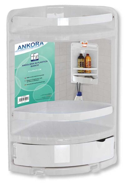Angoliera bagno bianca 20x20x41h