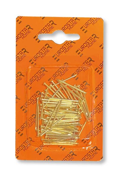 Chiodi per ganci X ottonati e bruniti in blister da 100pz.