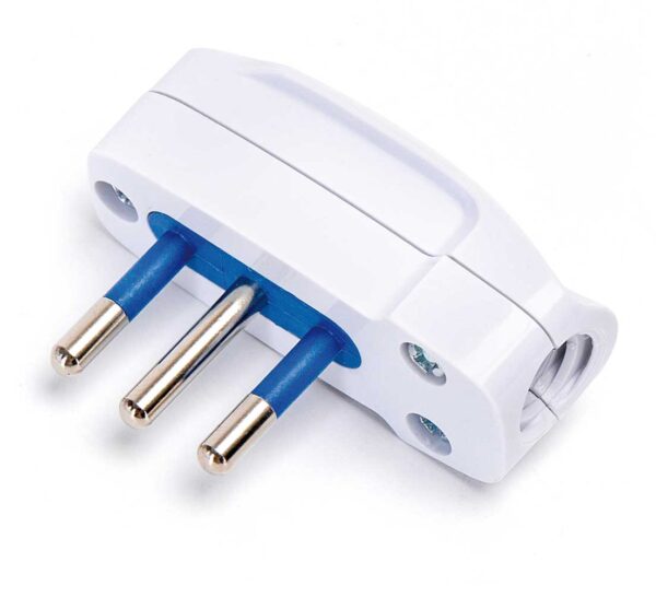 Spina 10A 250V SPA11 Bianco