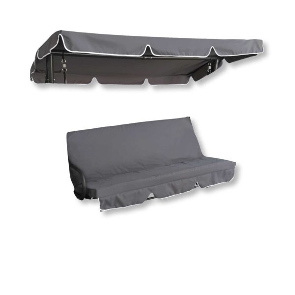 Kit ricambio per dondolo panarea seduta+schienale+tettuccio dark grey