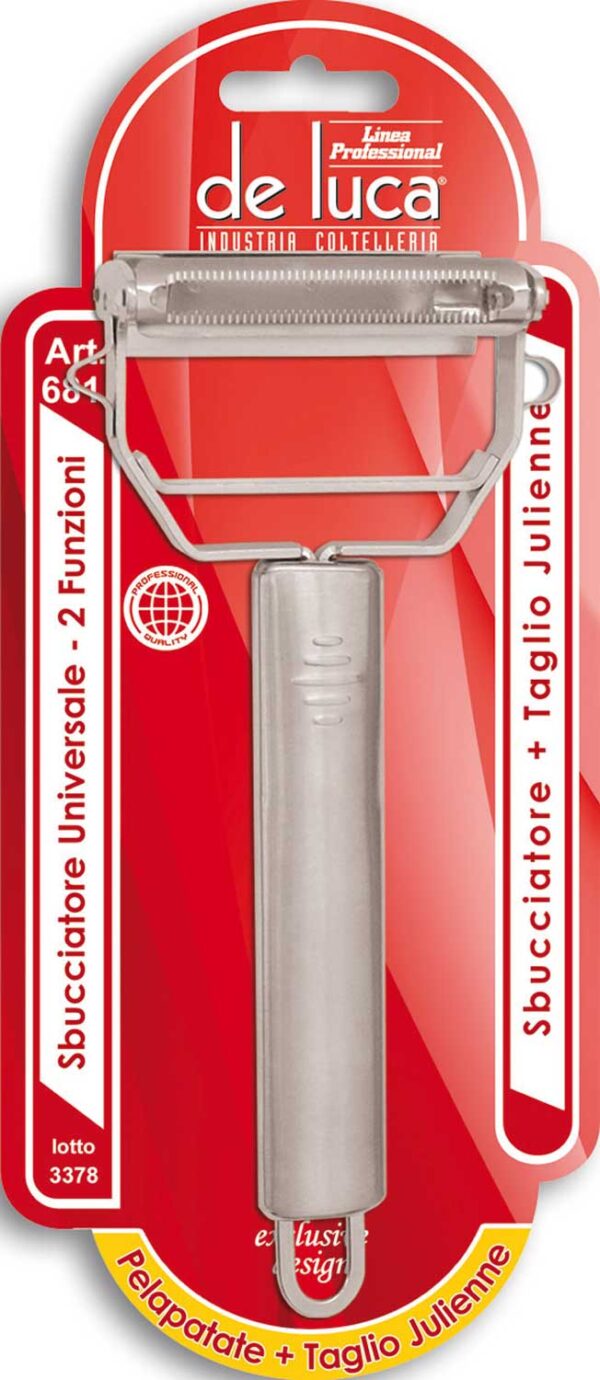 Sbucciatore universale+taglio Julienne lame acciaio inox microdentate
