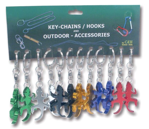 Cartella 12 portachiavi Lizard Lucertola colori assortiti