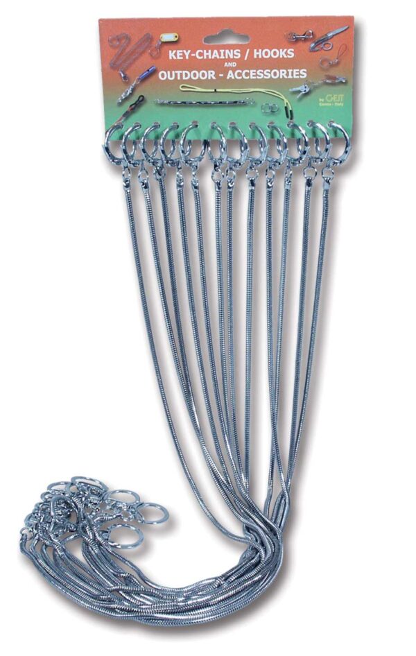 Cartella 12 catene Ch-Snake cm 50 2 ganci cromo
