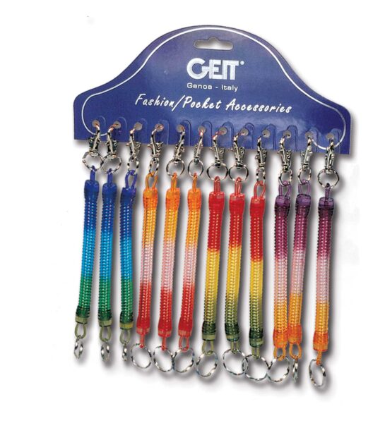 Cartella 12 portachiavi Tick Spiral Color colori assortiti