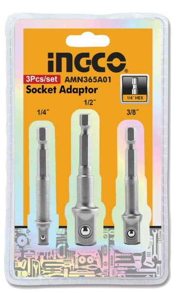 Set 3 adattatori per bussole da 1/4-3/8-1/2 P.