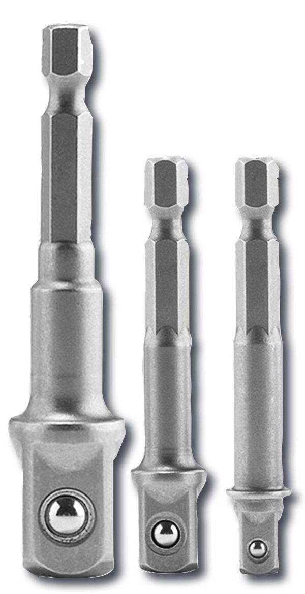 Set 3 adattatori per bussole da 1/4-3/8-1/2 P. - immagine 2