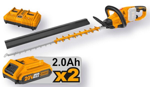 Tagliasiepi Pro a Batteria 40V con 2 Batterie 2ah e Caricabatterie