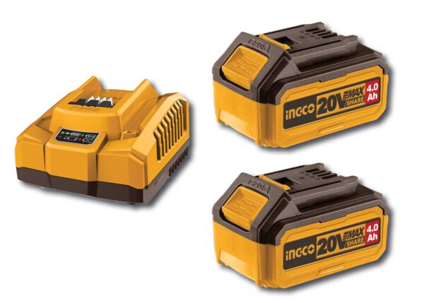 Battery pack con 2 batterie da 4ah + caricabatterie - immagine 2
