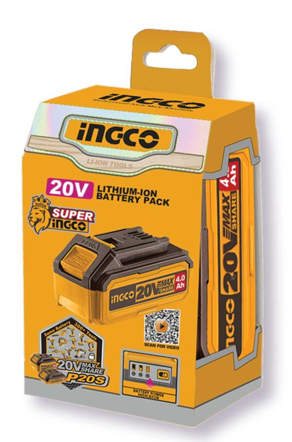 Batteria p20s 20v 4.0ah ingco - immagine 2