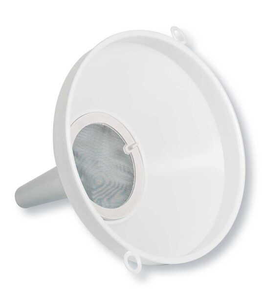 Imbuto in PP Bianco con portafiltro (filtro non compreso)