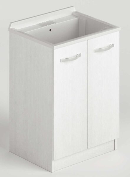 Lavatoio da 61 in kit bianco frassinato Laundry