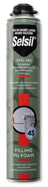Schiuma Poliuretanica per pistola 750ML Selsil SFG-705