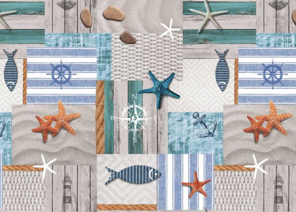 Tovagliato felpato h140 8278-1 marino