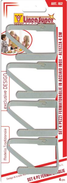 Fermatovaglie set 4 pezzi inox