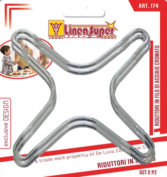 Riduttori in acciaio per fornelli (Set 2 pz)