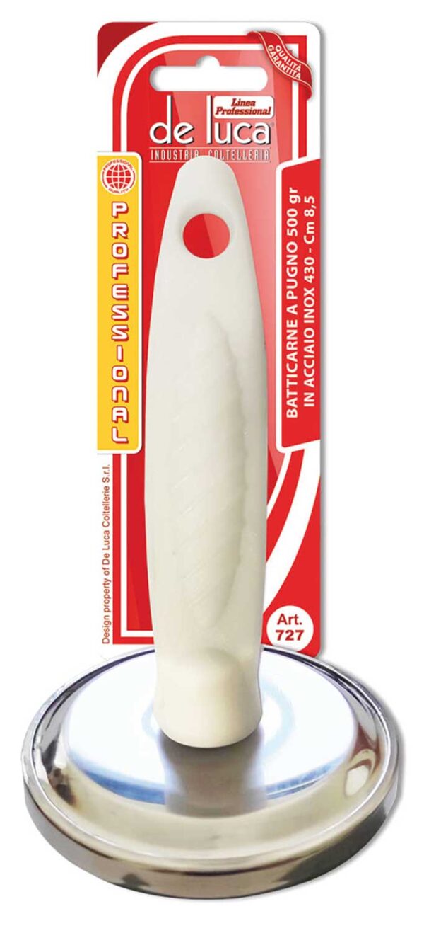 Batticarne manico plastica 500 gr. in acciaio inox