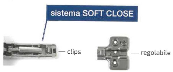 Cerniera innesto scodellino diametro 35 apertura 170G soft - immagine 2