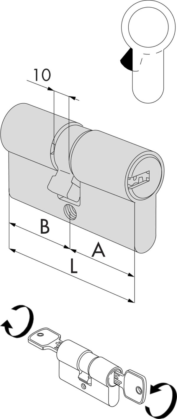 Cilindro Profilo Europero 'AsixP8' - immagine 2