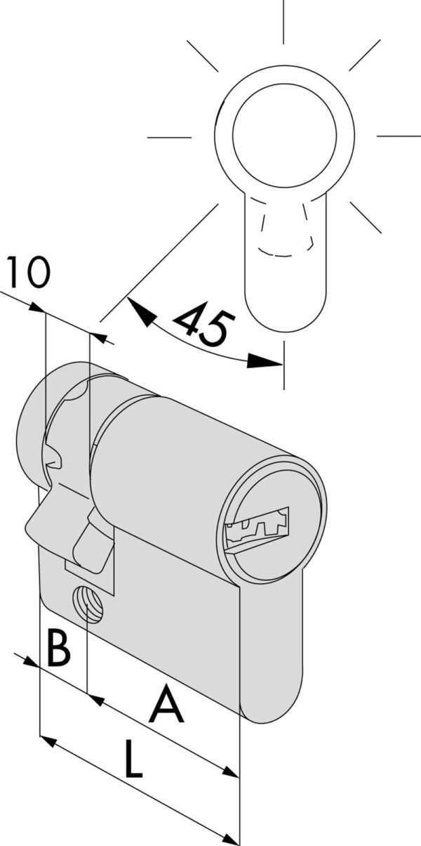 Cilindro mezzo Profilo Europeo 'AsixP8' - immagine 2