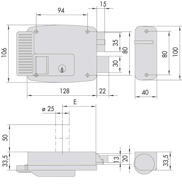 Elettroserratura da applicare per legno '11670' - immagine 2