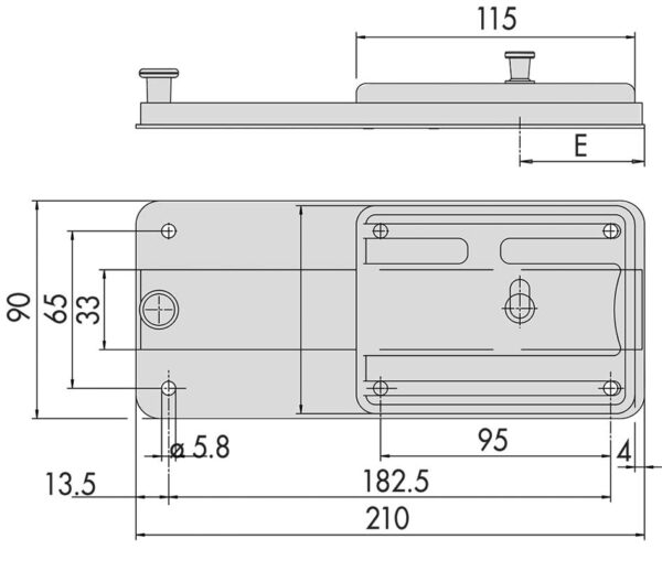 Ferroglietto da applicare a cilindro c/scrocco '55274' - immagine 2