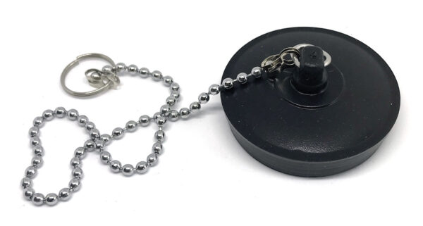 Tappo lavello con catenella pvc nero diam.40MM