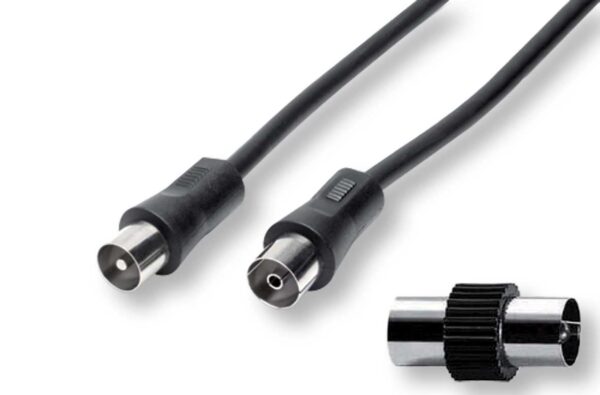 Cavo Antenna Spina/Presa IEC 9,5mm+adatt.Spina/Spina IEC 9,5mm 3MT