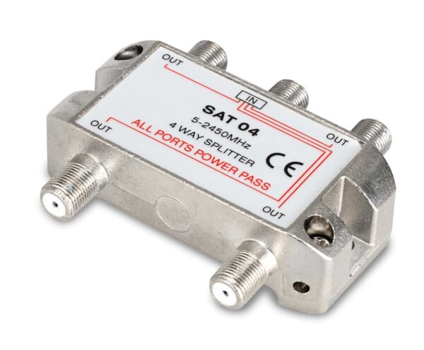 Partitore 1in-4out per segnali d'antenna satellitari