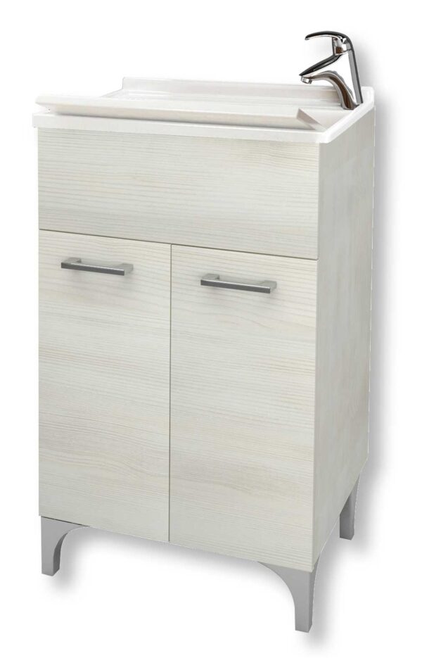 Mobile lavatoio cm.50x50x83H rovere bianco