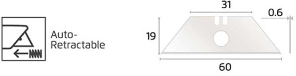 Cutter Anti-infortunistico Lama Trapezio 19x60MM - immagine 2