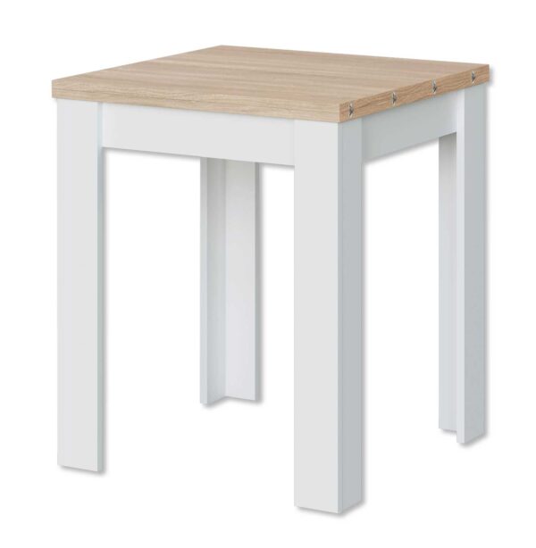 Tavolo apertura a libro 67x67/67x135-h79 rovere canadian/bianco artik - immagine 3