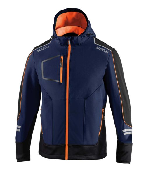 Giacca Soft Shell Sparco Blu-Arancio