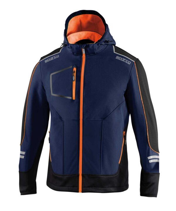 Giacca Soft Shell Sparco Blu-Arancio