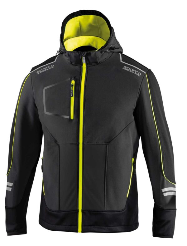 Giacca Soft Shell Sparco Grigio-Giallo