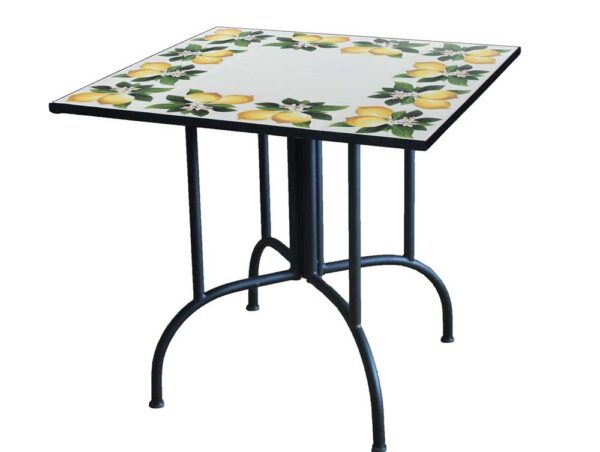 Tavolo Mosaico Lemon quadro cm.80x80