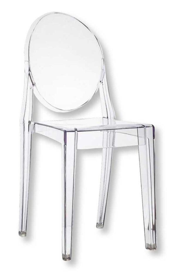 Sedia Host in policarbonato trasparente cm.38x50x90h seduta cm.45h