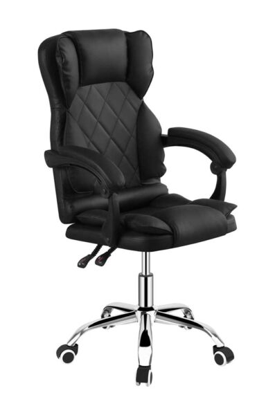 Poltrona ufficio Milo nero 65x67x112/122h