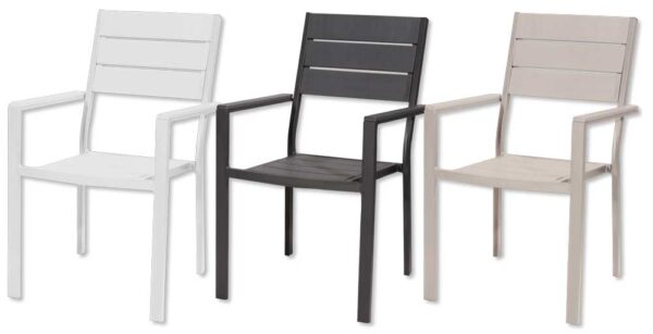 Sedia Tenerife c/braccioli Effetto Legno
