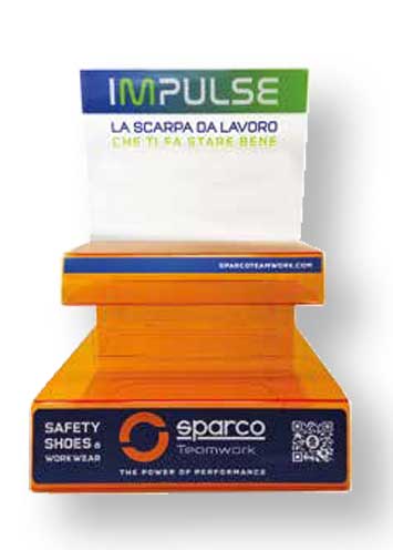Espositore Plexi per scarpe Impulse Sparco