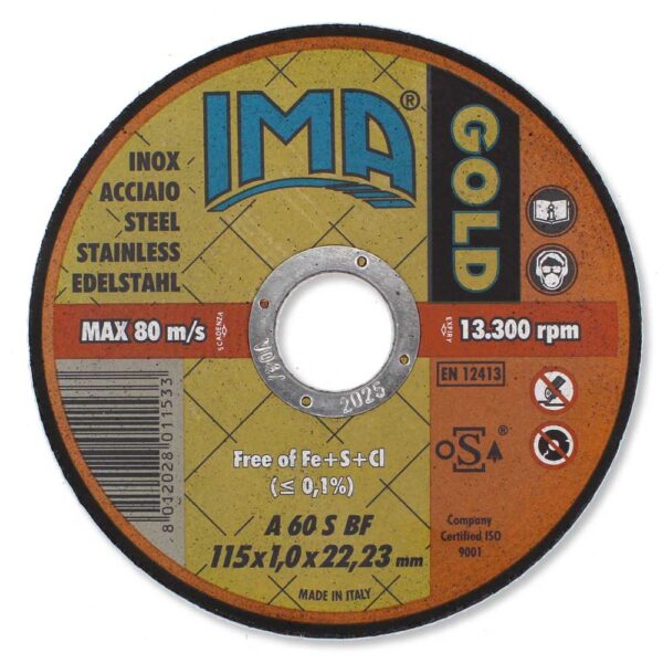 Disco Ima Inox Gold D.115MM