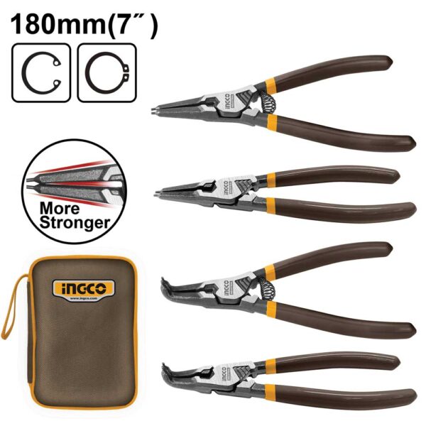 Set 4 Pinze per anelli elastici 180MM