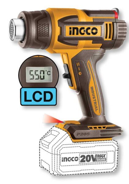 Termosoffiatore LCD Display a Batteria 20V Nudo