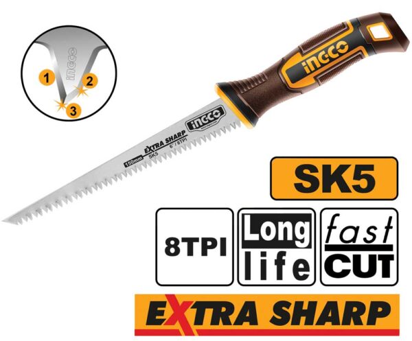 Seghetto Cartongesso 150MM Ingco