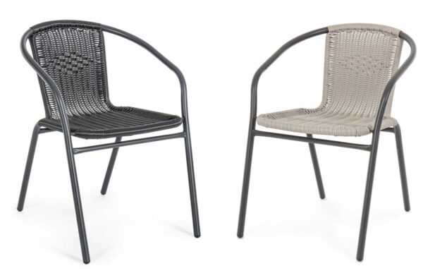 Sedia Ripley con braccioli 53x58x73h